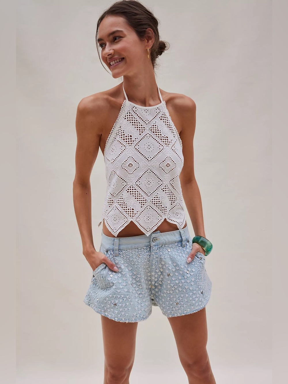 We The Free Best Coast Embroidered Shorts